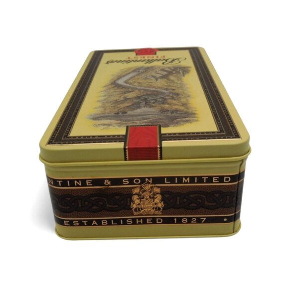 Ballantines Scotch Whisky Hinged Tin Box 750ml Storage Container Vintage - Picture 6 of 11